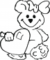 Teddy mit Herz 001 - Wandtattoo